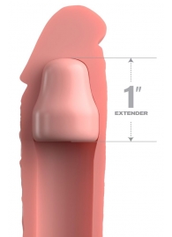 Телесная насадка-удлинитель 1 Inch Silicone X-tension - 17,8 см. - Pipedream - в Оренбурге купить с доставкой