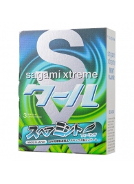 Презервативы Sagami Xtreme Mint с ароматом мяты - 3 шт. - Sagami - купить с доставкой в Оренбурге