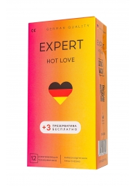 Презервативы EXPERT Hot Love с разогревающим эффектом - 12 шт.(+3 в подарок) - Expert - купить с доставкой в Оренбурге