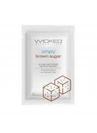 Саше лубриканта на водной основе Simply Aqua Brown Sugar с ароматом коричневого сахара - 3 мл. - Wicked - купить с доставкой в Оренбурге