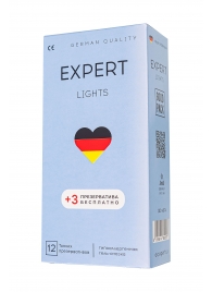 Ультратонкие презервативы EXPERT Lights - 12 шт.(+3 в подарок) - Expert - купить с доставкой в Оренбурге