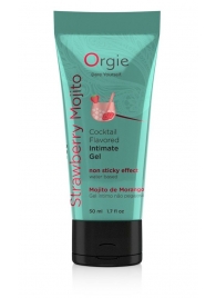 Съедобный интимный гель Orgie Lube Tube Cocktail Strawberry Mojito - 50 мл. - ORGIE - купить с доставкой в Оренбурге