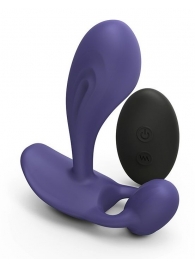Темно-синий вибромассажер Witty P G Vibrator with Remote Control - Love to Love - в Оренбурге купить с доставкой