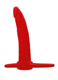 Красная насадка на пенис для двойного проникновения Black Red - 16,5 см. - ToyFa - купить с доставкой в Оренбурге