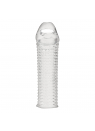 Текстурированная насадка на пенис Clear Textured Penis Enhancing Sleeve Extension - 16,5 см. - BlueLine - в Оренбурге купить с доставкой