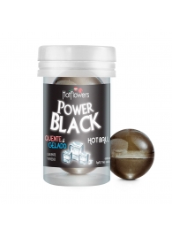 Интимный гель Power Black Hot Ball с охлаждающе-разогревающим эффектом (2 шарика по 3 гр.) - HotFlowers - купить с доставкой в Оренбурге