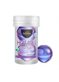 Лубрикант на масляной основе Hot Ball Beija Muito с ароматом винограда (2 шарика по 3 гр.) - HotFlowers - купить с доставкой в Оренбурге