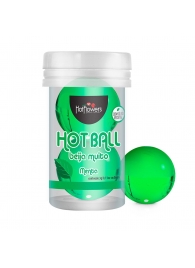 Лубрикант на масляной основе Hot Ball Beija Muito с ароматом мяты (2 шарика по 3 гр.) - HotFlowers - купить с доставкой в Оренбурге