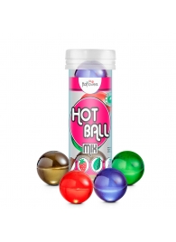 Ароматизированный лубрикант Hot Ball Mix на масляной основе (4 шарика по 3 гр.) - HotFlowers - купить с доставкой в Оренбурге