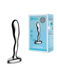 Стальной стимулятор простаты Stainless Steel Prostate Plug - 11,5 см. - b-Vibe - в Оренбурге купить с доставкой