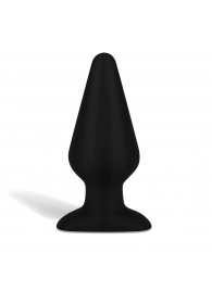 Черный плаг из силикона Seamless Silicone Butt Plug - 15 см. - All About Anal