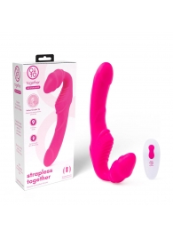 Розовый безремневой страпон на радиоуправлении Strapless Together - 22 см. - Together Toy - купить с доставкой в Оренбурге