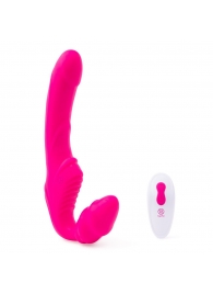 Розовый безремневой страпон на радиоуправлении Strapless Together - 22 см. - Together Toy - купить с доставкой в Оренбурге