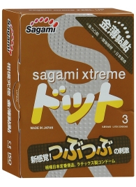 Презервативы Sagami Xtreme FEEL UP с точечной текстурой и линиями прилегания - 3 шт. - Sagami - купить с доставкой в Оренбурге