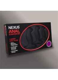 Набор из 3 массажеров простаты чёрного цвета NEXUS ANAL STARTER KIT - Nexus Range - в Оренбурге купить с доставкой