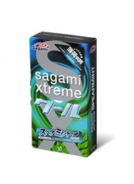 Презервативы Sagami Xtreme Mint с ароматом мяты - 10 шт. - Sagami - купить с доставкой в Оренбурге