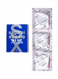 Розовые презервативы Sagami Xtreme FEEL FIT 3D - 3 шт. - Sagami - купить с доставкой в Оренбурге