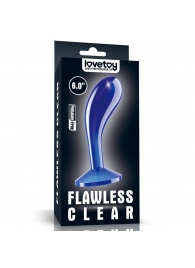 Синяя анальная втулка Flawless Clear Prostate Plug 6.0 - 15 см. - Lovetoy - в Оренбурге купить с доставкой