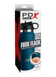 Мастурбатор-вагина в синей колбе F*ck Flask - Pipedream - в Оренбурге купить с доставкой