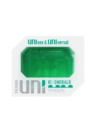 Зеленый мастурбатор-стимулятор Tenga Uni Emerald - Tenga - в Оренбурге купить с доставкой