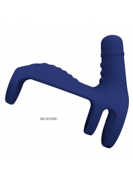 Синяя вибронасадка на пенис Vibrating Penis Sling - Baile - в Оренбурге купить с доставкой