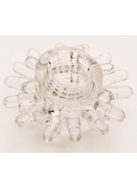 Прозрачное гелевое эрекционное кольцо с шипиками - Toyfa Basic - в Оренбурге купить с доставкой