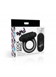 Черное эрекционное виброкольцо 28X Remote Control Vibrating Cock Ring   Bullet - XR Brands - в Оренбурге купить с доставкой