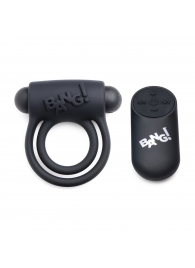 Черное эрекционное виброкольцо 28X Remote Control Vibrating Cock Ring   Bullet - XR Brands - в Оренбурге купить с доставкой