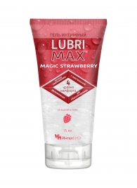 Интимный гель-смазка на водной основе Lubrimax Magic Strawberry - 75 мл. - ИнтелБИО - купить с доставкой в Оренбурге