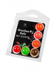 Набор из 6 шариков с ароматизированными массажными маслами Brazilian Balls - Secret Play - купить с доставкой в Оренбурге