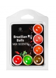 Набор из 6 шариков с ароматизированными массажными маслами Brazilian Balls - Secret Play - купить с доставкой в Оренбурге