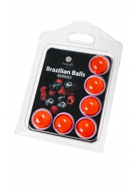 Набор из 6 шариков с массажным маслом Brazilian Balls с ароматом ягод - Secret Play - купить с доставкой в Оренбурге