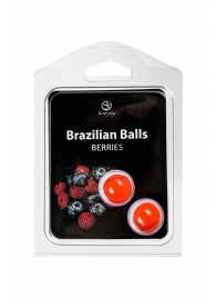 Набор из 2 шариков с массажным маслом Brazilian Balls с ароматом ягод - Secret Play - купить с доставкой в Оренбурге