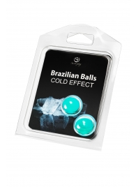 Набор из 2 шариков с массажным маслом Brazilian Balls с охлаждающим эффектом - Secret Play - купить с доставкой в Оренбурге