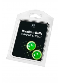 Набор из 2 шариков с массажным маслом Brazilian Balls с эффектом вибрации - Secret Play - купить с доставкой в Оренбурге