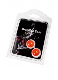 Набор из 2 шариков с массажным маслом Brazilian Balls с ароматом вишни - Secret Play - купить с доставкой в Оренбурге