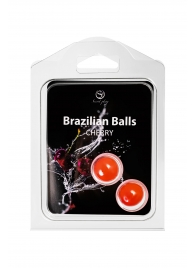 Набор из 2 шариков с массажным маслом Brazilian Balls с ароматом вишни - Secret Play - купить с доставкой в Оренбурге