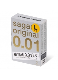 Презервативы Sagami Original 0.01 L-size увеличенного размера - 2 шт. - Sagami - купить с доставкой в Оренбурге