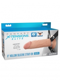 Полый страпон на ремнях 6’’ Hollow Silicone Strap-on - Pipedream - купить с доставкой в Оренбурге