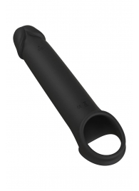 Черная насадка-удлинитель с вибрацией Vibrating Extender With Remote - Dream Toys - в Оренбурге купить с доставкой