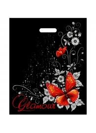 Черный пакет Glamour с вырубной ручкой (38х47 см) - Сима-Ленд - купить с доставкой в Оренбурге