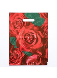 Пакет с цветочным принтом и вырубной ручкой (30х40 см) - Сима-Ленд - купить с доставкой в Оренбурге