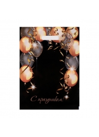 Пакет с вырубной ручкой и принтом в виде шариков (30х40 см) - Сима-Ленд - купить с доставкой в Оренбурге