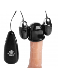 Черная стимулирующая насадка для головки полового члена Multi Speed Vibrating Penis Head Teaser - XR Brands - в Оренбурге купить с доставкой