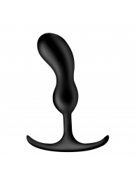 Черный массажер простаты с утяжелителями Premium Silicone Weighted Prostate Plug Medium - 16,3 см. - XR Brands - в Оренбурге купить с доставкой