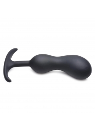 Черный массажер простаты с утяжелителями Premium Silicone Weighted Prostate Plug Large - 18,8 см. - XR Brands - в Оренбурге купить с доставкой