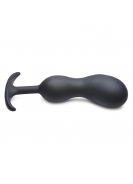 Черный массажер простаты с утяжелителями Premium Silicone Weighted Prostate Plug XL - 20,8 см. - XR Brands - в Оренбурге купить с доставкой