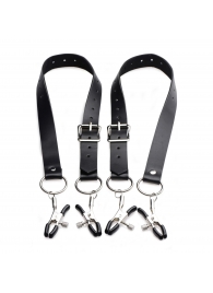 Ремни с зажимами для половых губ Spread Labia Spreader Straps with Clamps - XR Brands - купить с доставкой в Оренбурге