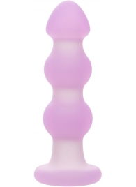 Сиреневая анальная пробка-ёлочка Beaded Probe - 10,7 см. - California Exotic Novelties