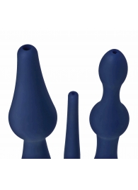 Набор из 3 универсальных насадок для анального душа Universal 3 Piece Silicone Enema Attachment Set - XR Brands - купить с доставкой в Оренбурге